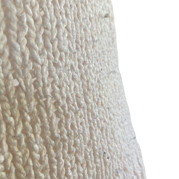 Vintage 90s Ivory Knit Button Down Coquette Cottage Sweater Vest Size Small - Picture 9 of 16